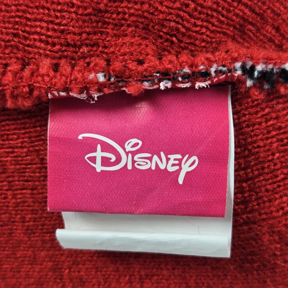 Cute Disney Minnie Mouse Polka Dot Beanie Knit Hat with Red Bow Winter Hat